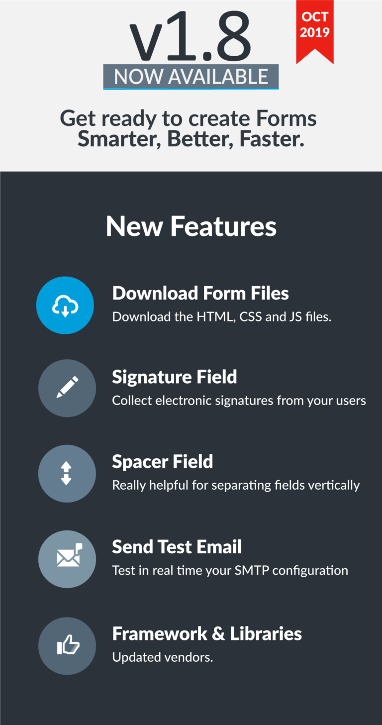 EasyForms Form Builder 1.8 Release What’s New? Easy Forms Support