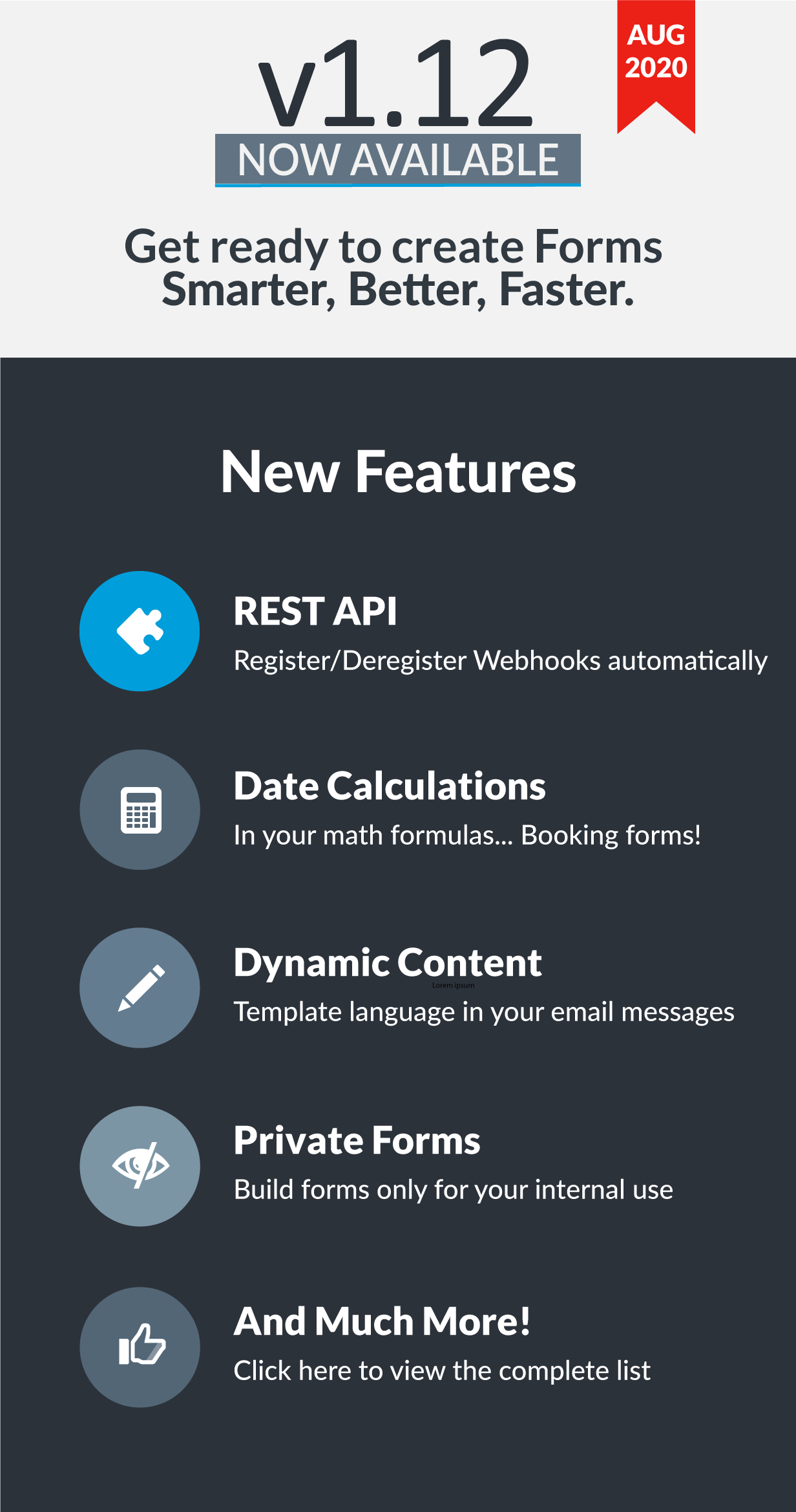 Easy Forms v1.12 has been released!