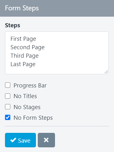 Form Builder - Progress Bar Settings